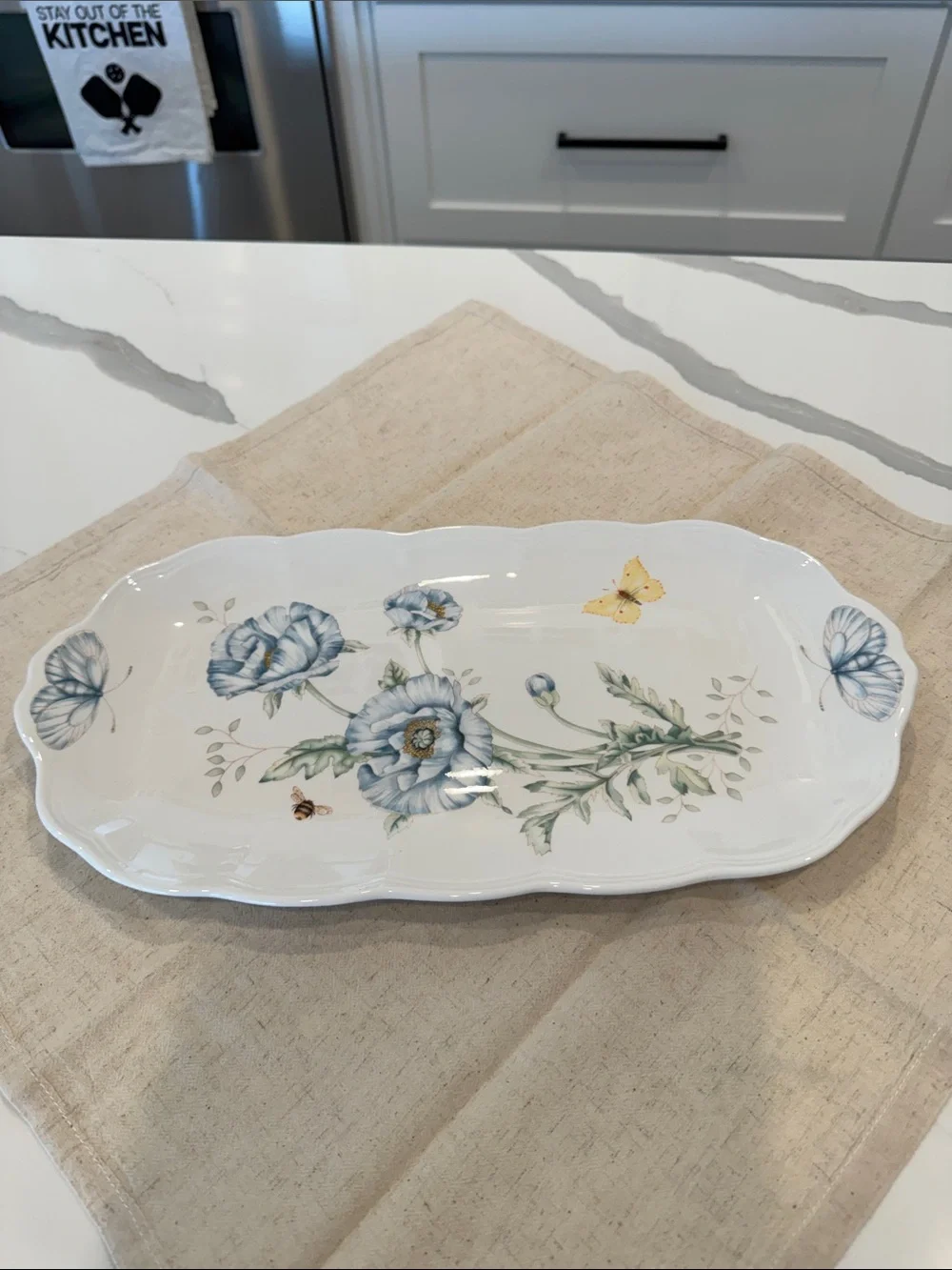 Lenox Butterfly Meadow Oblong Sandwich Tray, 14 3/4